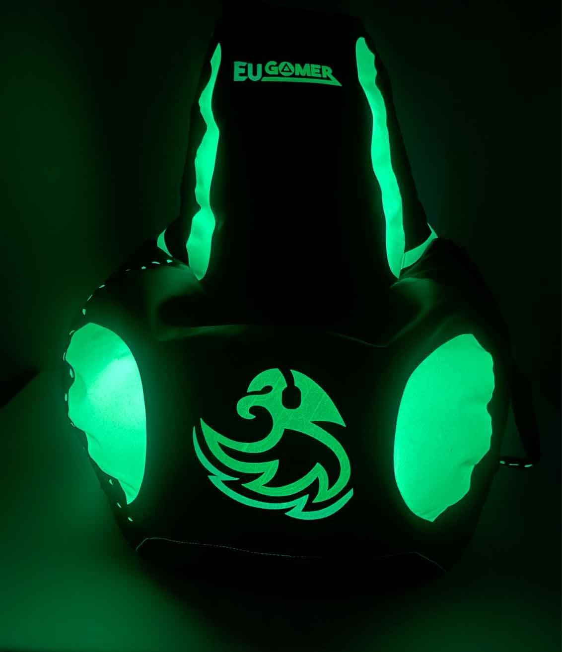 Puff Grande EUGAMER luminoso - Confort y estilo gamer en la oscuridad - Imagen 4